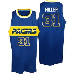 Indiana Pacers Authentic Blue Reggie Miller Rookie Throwback Jersey - Men's