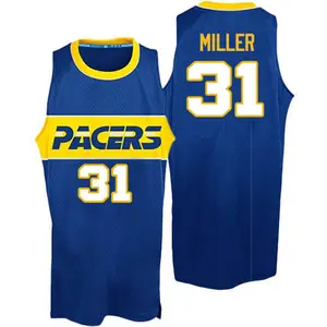 Indiana Pacers Authentic Blue Reggie Miller Throwback Jersey - Men's