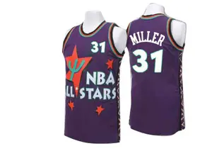 Indiana Pacers Authentic Purple Reggie Miller 1995 All Star Throwback Jersey - Men's