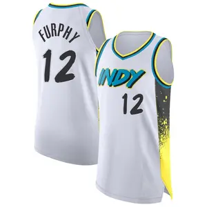 Indiana Pacers Authentic White Johnny Furphy 2024/25 City Edition Jersey - Men's