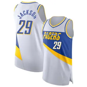 Indiana Pacers Authentic White Quenton Jackson 2025/26 City Edition Jersey - Youth