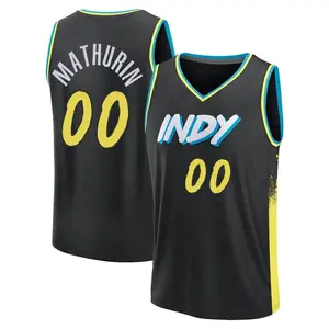 Indiana Pacers Fast Break Black Bennedict Mathurin 2023/24 City Edition Jersey - Youth
