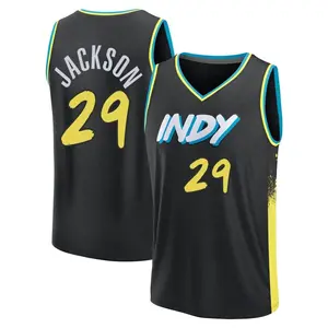Indiana Pacers Fast Break Black Quenton Jackson 2023/24 City Edition Jersey - Youth