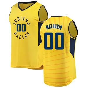 Indiana Pacers Fast Break Gold Bennedict Mathurin Jersey - Statement Edition - Men's