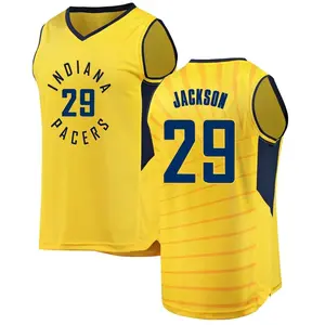 Indiana Pacers Fast Break Gold Quenton Jackson Jersey - Statement Edition - Youth