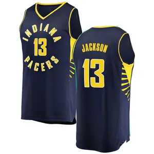 Indiana Pacers Fast Break Navy Mark Jackson Jersey - Icon Edition - Youth