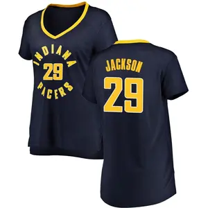 Indiana Pacers Fast Break Navy Quenton Jackson Jersey - Icon Edition - Women's