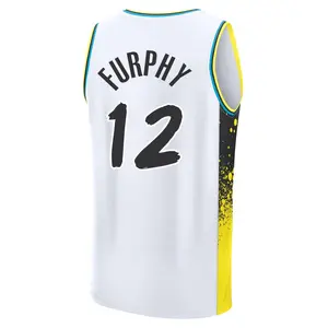 Indiana Pacers Fast Break White Johnny Furphy 2024/25 City Edition Jersey - Youth