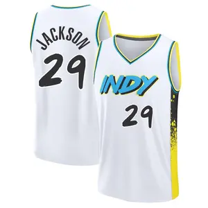Indiana Pacers Fast Break White Quenton Jackson 2024/25 City Edition Jersey - Men's