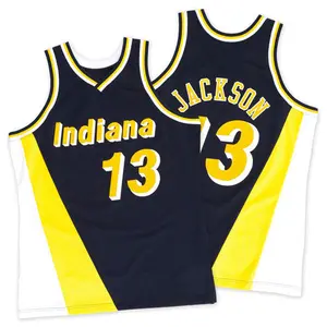 Indiana Pacers Swingman Gold Mark Jackson Navy/ Throwback Jersey - Men's
