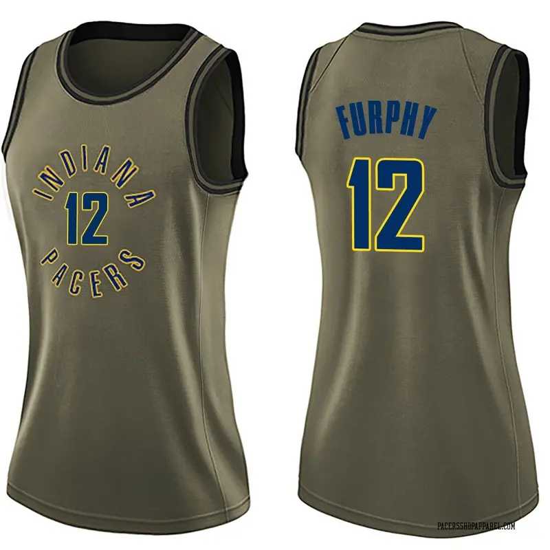 Indiana Pacers Swingman Green Johnny Furphy Salute to Service Jersey - Women's