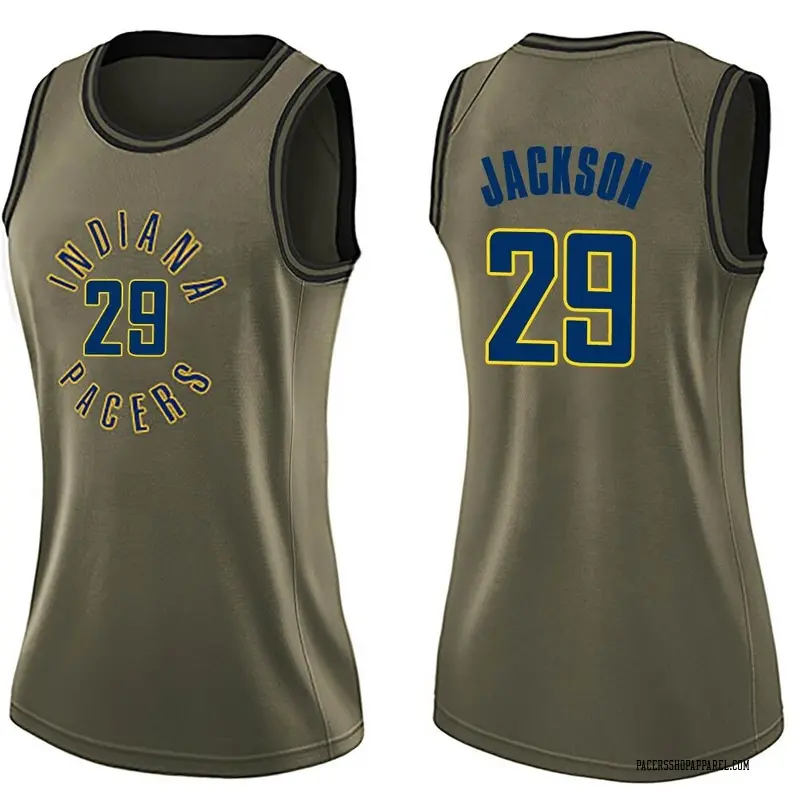 Indiana Pacers Swingman Green Quenton Jackson Salute to Service Jersey - Women's
