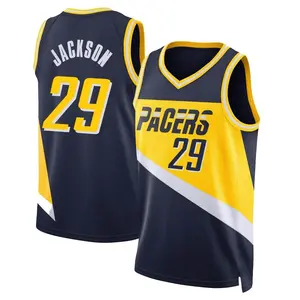 Indiana Pacers Swingman Navy Quenton Jackson 2021/22 City Edition Jersey - Youth