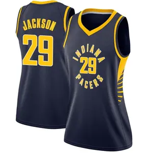 Indiana Pacers Swingman Navy Quenton Jackson Jersey - Icon Edition - Women's