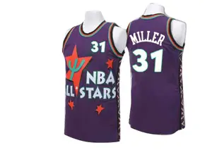 Indiana Pacers Swingman Purple Reggie Miller 1995 All Star Throwback Jersey - Men's
