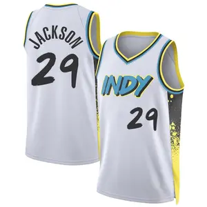 Indiana Pacers Swingman White Quenton Jackson 2024/25 City Edition Jersey - Youth