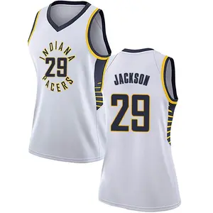 Indiana Pacers Swingman White Quenton Jackson Jersey - Association Edition - Women's