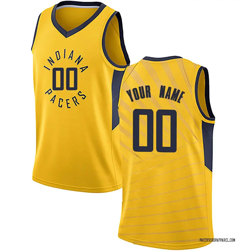 Nike Indiana Pacers Swingman Gold Custom Jersey - Statement Edition - Men's