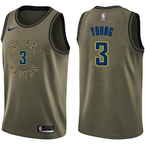Indiana Pacers Swingman Green Joseph Young Salute to Service Jersey - Men's