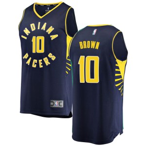 Indiana Pacers Fast Break Brown Kendall Brown Navy Jersey - Icon Edition - Youth