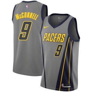 Indiana Pacers Swingman Gray T.J. McConnell 2018/19 Jersey - City Edition - Men's