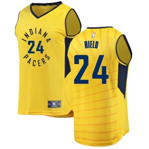 Indiana Pacers Gold Buddy Hield Fast Break Jersey - Statement Edition - Youth