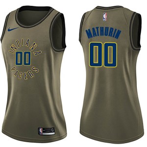 Indiana Pacers Swingman Green Bennedict Mathurin Salute to Service Jersey - Women's