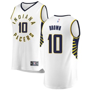 Indiana Pacers Fast Break White Kendall Brown Jersey - Association Edition - Men's