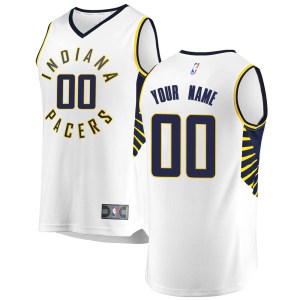 Indiana Pacers Fast Break White Custom Jersey - Association Edition - Men's
