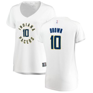 Indiana Pacers Fast Break White Kendall Brown Jersey - Association Edition - Women's