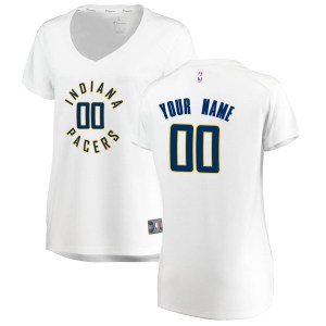 Indiana Pacers Fast Break White Custom Jersey - Association Edition - Women's