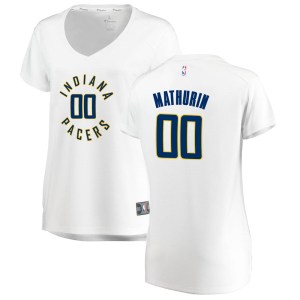 Indiana Pacers Fast Break White Bennedict Mathurin Jersey - Association Edition - Women's