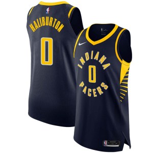 Indiana Pacers Authentic Navy Tyrese Haliburton Jersey - Icon Edition - Youth