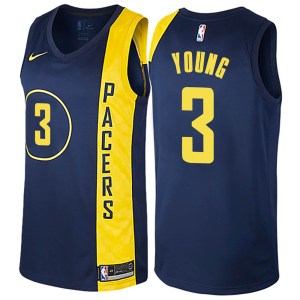 Indiana Pacers Swingman Navy Blue Joseph Young Jersey - City Edition - Men's