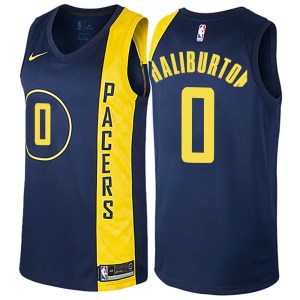 Indiana Pacers Swingman Navy Blue Tyrese Haliburton Jersey - City Edition - Youth