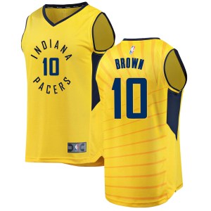 Indiana Pacers Fast Break Gold Kendall Brown Jersey - Statement Edition - Men's