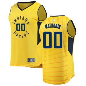 Indiana Pacers Fast Break Gold Bennedict Mathurin Jersey - Statement Edition - Men's
