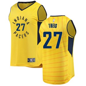 Indiana Pacers Fast Break Gold Daniel Theis Jersey - Statement Edition - Men's