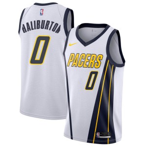 Indiana Pacers Swingman White Tyrese Haliburton 2018/19 Jersey - Earned Edition - Youth