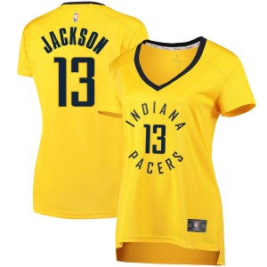Indiana Pacers Fast Break Gold Mark Jackson Jersey - Statement Edition - Women's