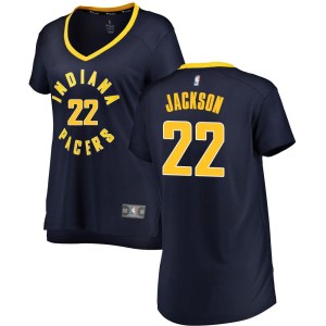 Indiana Pacers Fast Break Navy Isaiah Jackson Jersey - Icon Edition - Women's