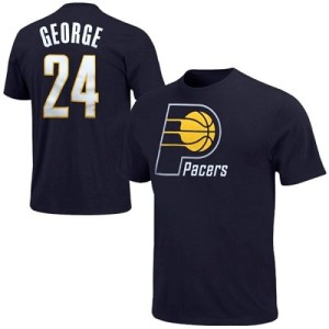 Indiana Pacers Game Navy Paul George Time T-Shirt - - Men's