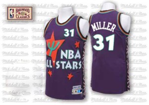 Indiana Pacers Authentic Purple Reggie Miller 1995 All Star Throwback Jersey - Men's