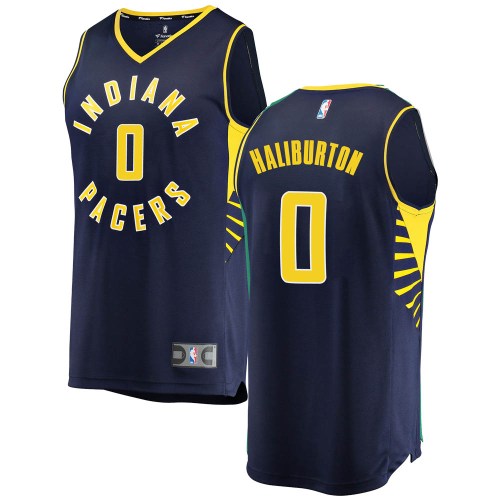 Indiana Pacers Navy Tyrese Haliburton Fast Break Jersey - Icon Edition - Youth