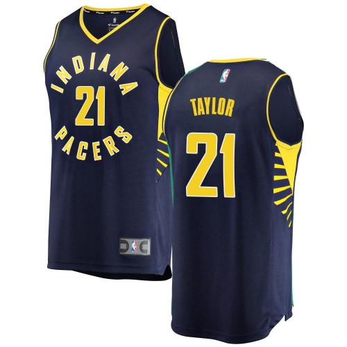 Indiana Pacers Fast Break Navy Terry Taylor Jersey - Icon Edition - Men's